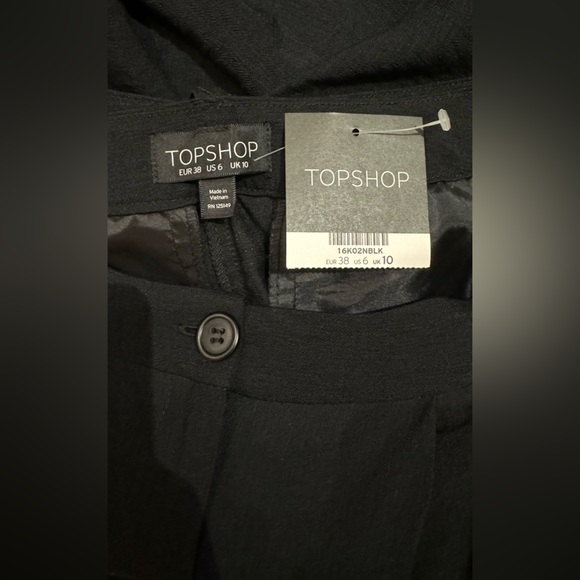 Topshop Black Trousers Women's NWT - Picture 4 of 7